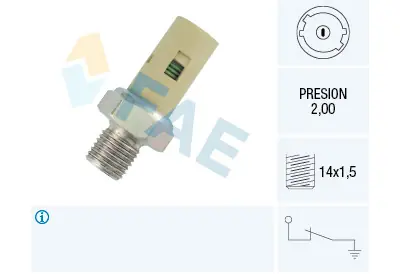 Garantía De Devolución De Dinero Interruptor de control de la presión de aceite FAE 12_360